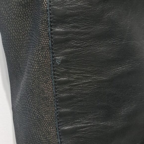 Sesto Meucci Leather Riding Slouchy Knee High Phyton Print Gothic Boots Size 7 - Picture 9 of 15